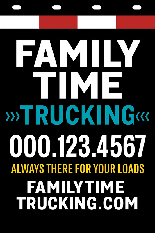 Custom Two-Color Semi-Truck, Work Truck, Box Truck Mud Flaps | Create Your Own Mud Flaps | Add Your Own Logo Or Text | Custom Mud Flap Template Designs | Mud Flaps For Compliance & Business Growth