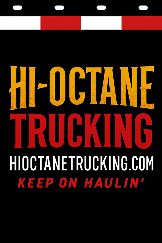 Custom Two-Color Semi-Truck, Work Truck, Box Truck Mud Flaps | Create Your Own Mud Flaps | Add Your Own Logo Or Text | Custom Mud Flap Template Designs | Mud Flaps For Compliance & Business Growth