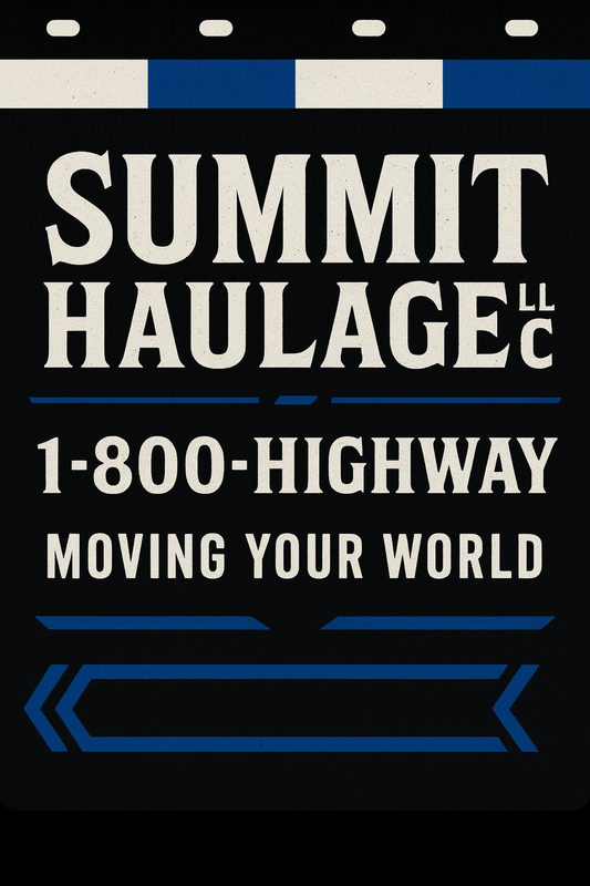 Custom Two-Color Semi-Truck, Work Truck, Box Truck Mud Flaps | Create Your Own Mud Flaps | Add Your Own Logo Or Text | Custom Mud Flap Template Designs | Mud Flaps For Compliance & Business Growth