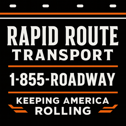Custom Two-Color Semi-Truck, Work Truck, Box Truck Mud Flaps | Create Your Own Mud Flaps | Add Your Own Logo Or Text | Custom Mud Flap Template Designs | Mud Flaps For Compliance & Business Growth