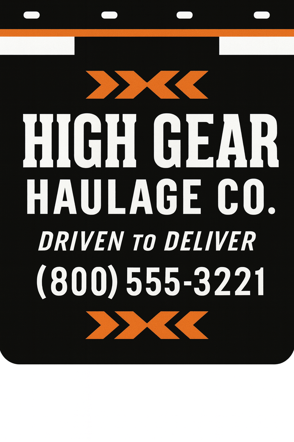 Custom Two-Color Semi-Truck, Work Truck, Box Truck Mud Flaps | Create Your Own Mud Flaps | Add Your Own Logo Or Text | Custom Mud Flap Template Designs | Mud Flaps For Compliance & Business Growth