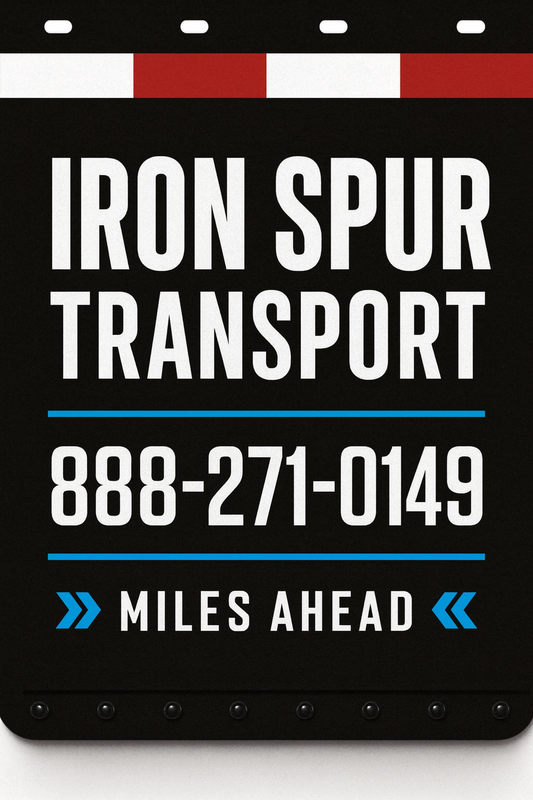 Custom Two-Color Semi-Truck, Work Truck, Box Truck Mud Flaps | Create Your Own Mud Flaps | Add Your Own Logo Or Text | Custom Mud Flap Template Designs | Mud Flaps For Compliance & Business Growth
