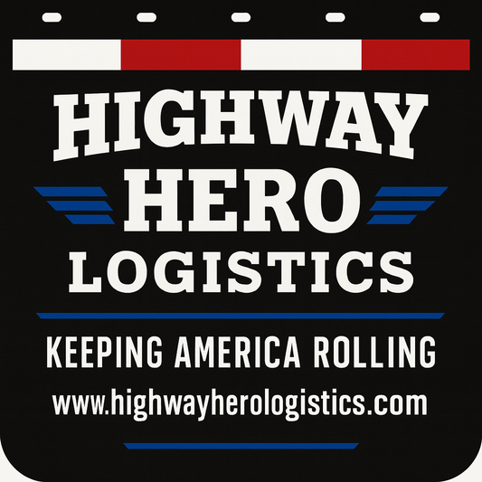 Custom Two-Color Semi-Truck, Work Truck, Box Truck Mud Flaps | Create Your Own Mud Flaps | Add Your Own Logo Or Text | Custom Mud Flap Template Designs | Mud Flaps For Compliance & Business Growth
