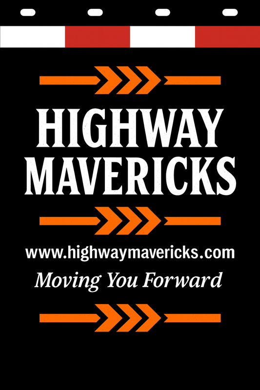 Custom Two-Color Semi-Truck, Work Truck, Box Truck Mud Flaps | Create Your Own Mud Flaps | Add Your Own Logo Or Text | Custom Mud Flap Template Designs | Mud Flaps For Compliance & Business Growth