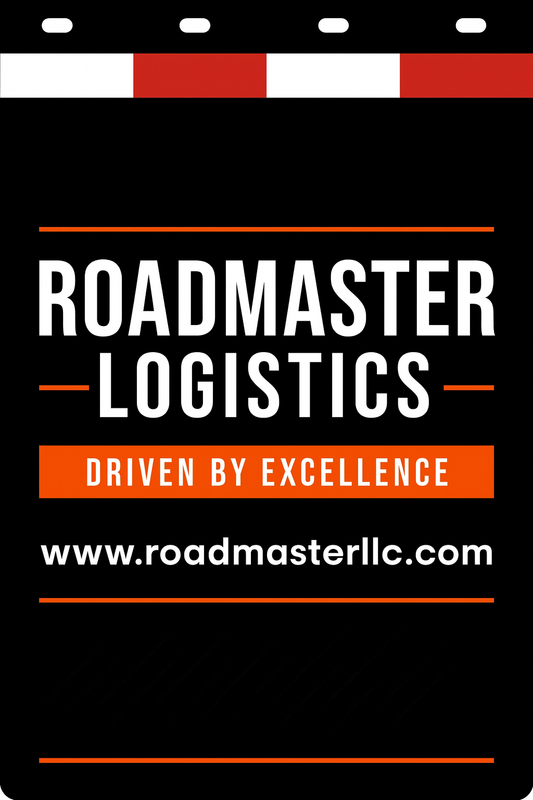Custom Two-Color Semi-Truck, Work Truck, Box Truck Mud Flaps | Create Your Own Mud Flaps | Add Your Own Logo Or Text | Custom Mud Flap Template Designs | Mud Flaps For Compliance & Business Growth
