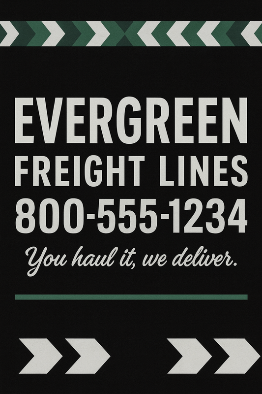 Custom Two-Color Semi-Truck, Work Truck, Box Truck Mud Flaps | Create Your Own Mud Flaps | Add Your Own Logo Or Text | Custom Mud Flap Template Designs | Mud Flaps For Compliance & Business Growth