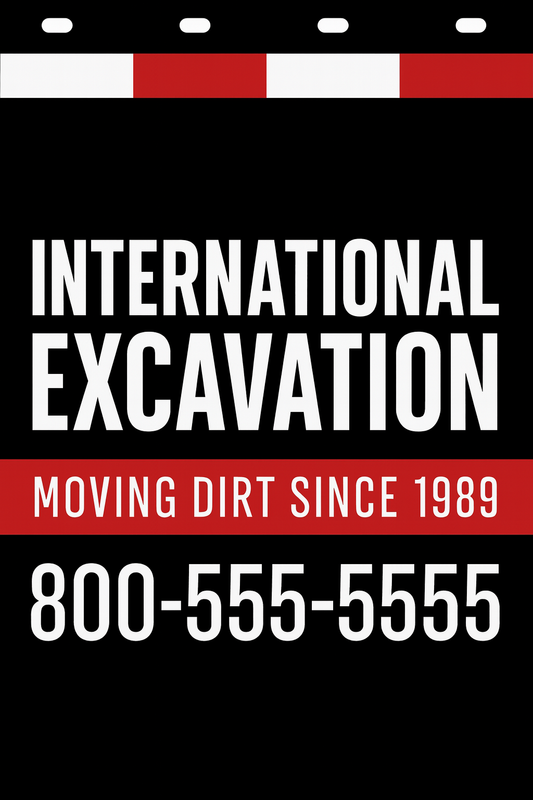 Custom Two-Color Semi-Truck, Work Truck, Box Truck Mud Flaps | Create Your Own Mud Flaps | Add Your Own Logo Or Text | Custom Mud Flap Template Designs | Mud Flaps For Compliance & Business Growth