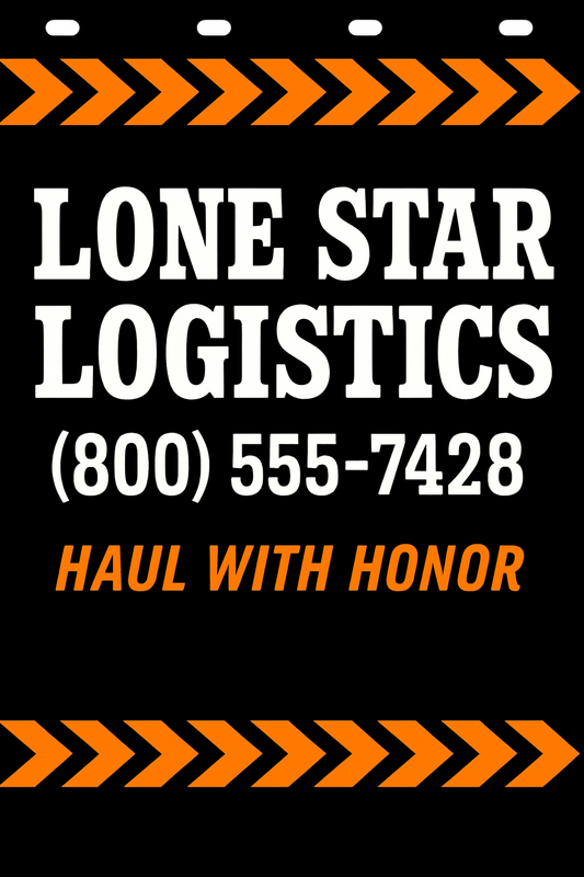 Custom Two-Color Semi-Truck, Work Truck, Box Truck Mud Flaps | Create Your Own Mud Flaps | Add Your Own Logo Or Text | Custom Mud Flap Template Designs | Mud Flaps For Compliance & Business Growth