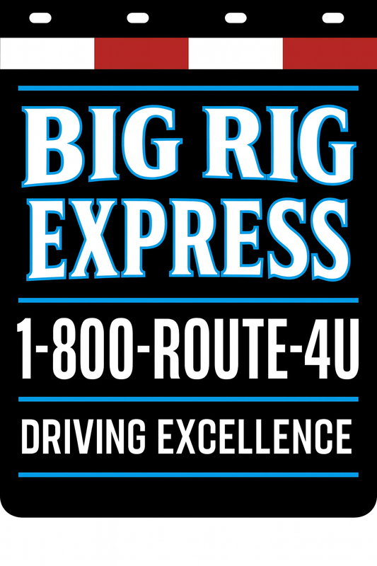 Custom Two-Color Semi-Truck, Work Truck, Box Truck Mud Flaps | Create Your Own Mud Flaps | Add Your Own Logo Or Text | Custom Mud Flap Template Designs | Mud Flaps For Compliance & Business Growth