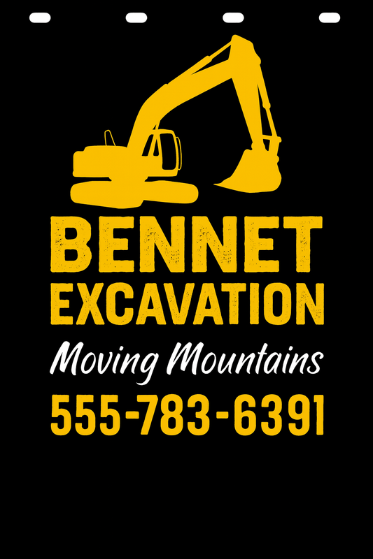 Custom Two-Color Semi-Truck, Work Truck, Box Truck Mud Flaps | Create Your Own Mud Flaps | Add Your Own Logo Or Text | Custom Mud Flap Template Designs | Mud Flaps For Compliance & Business Growth