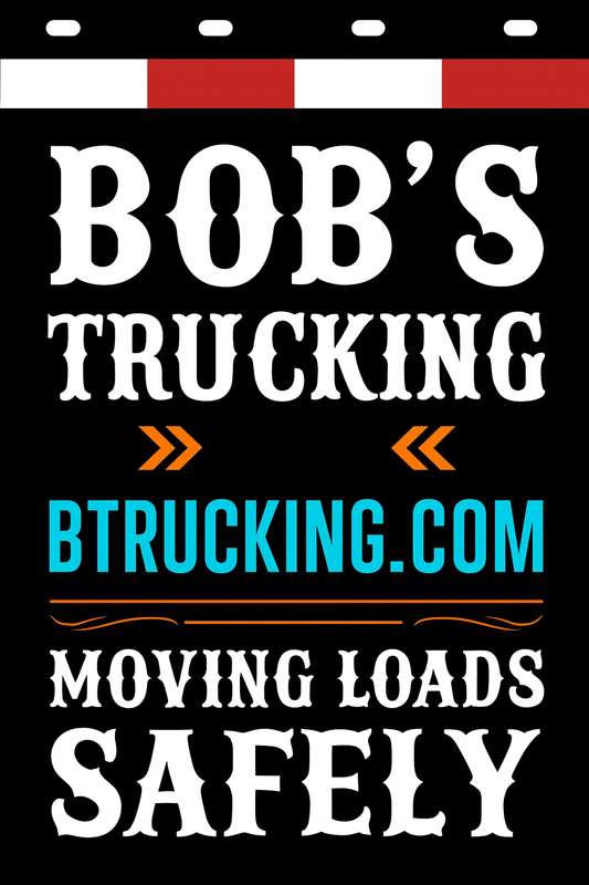 Custom Two-Color Semi-Truck, Work Truck, Box Truck Mud Flaps | Create Your Own Mud Flaps | Add Your Own Logo Or Text | Custom Mud Flap Template Designs | Mud Flaps For Compliance & Business Growth