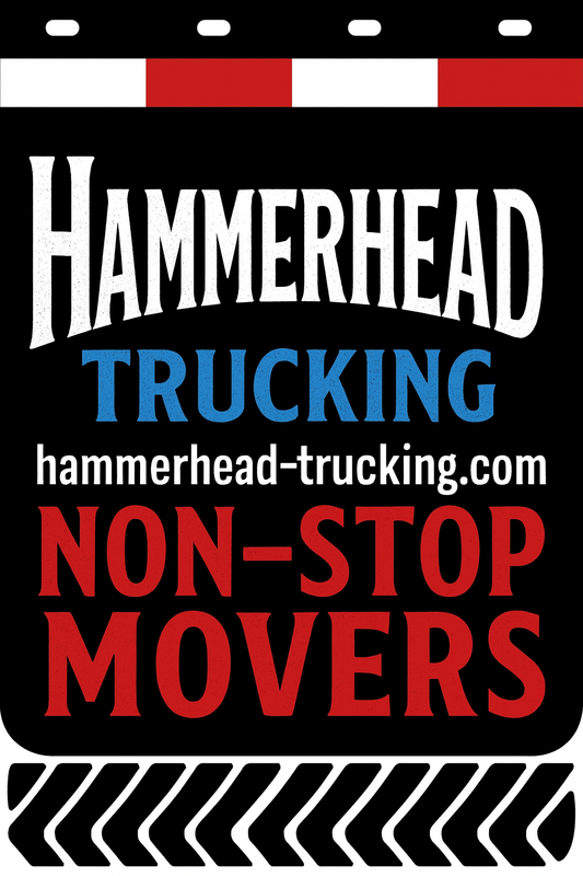 Custom Two-Color Semi-Truck, Work Truck, Box Truck Mud Flaps | Create Your Own Mud Flaps | Add Your Own Logo Or Text | Custom Mud Flap Template Designs | Mud Flaps For Compliance & Business Growth