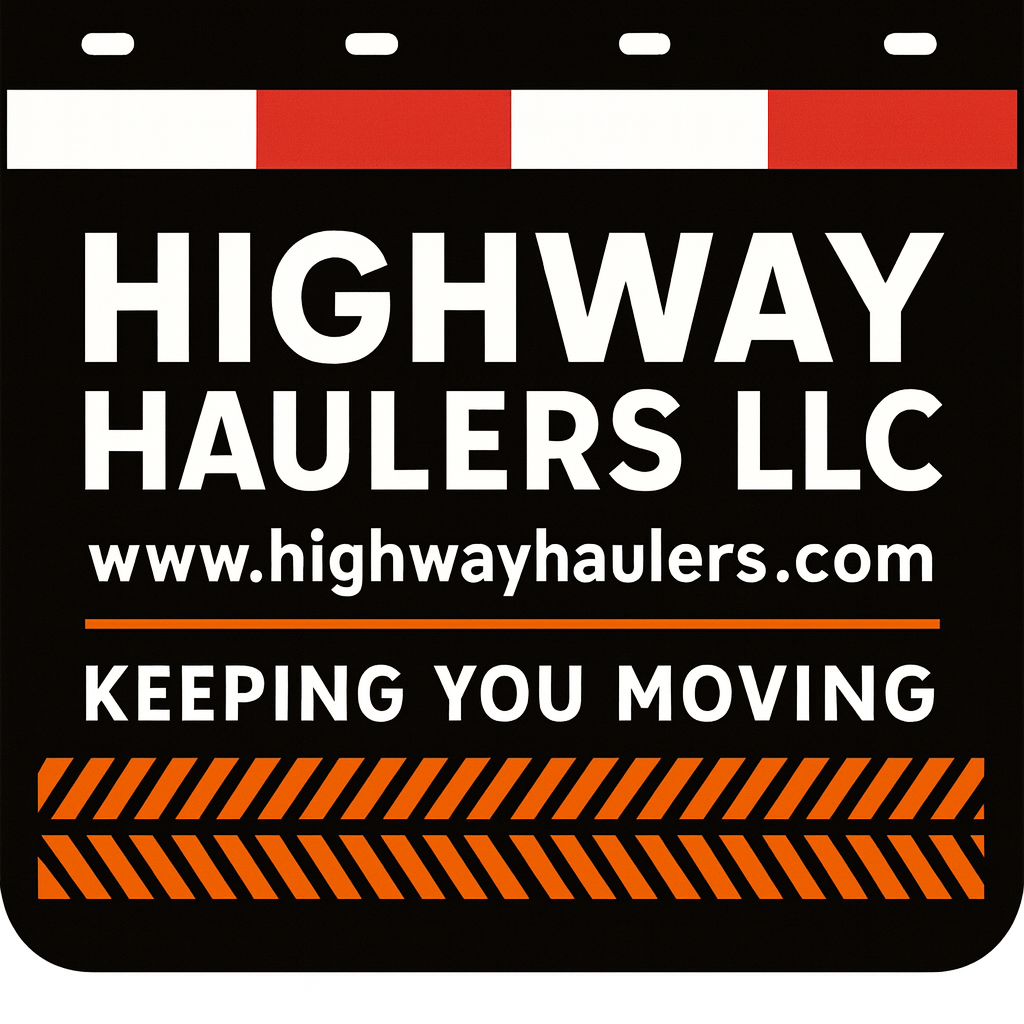 Custom Two-Color Semi-Truck, Work Truck, Box Truck Mud Flaps | Create Your Own Mud Flaps | Add Your Own Logo Or Text | Custom Mud Flap Template Designs | Mud Flaps For Compliance & Business Growth