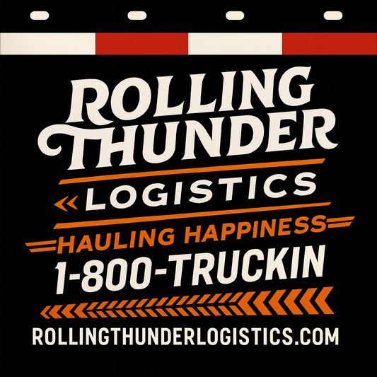 Custom Two-Color Semi-Truck, Work Truck, Box Truck Mud Flaps | Create Your Own Mud Flaps | Add Your Own Logo Or Text | Custom Mud Flap Template Designs | Mud Flaps For Compliance & Business Growth