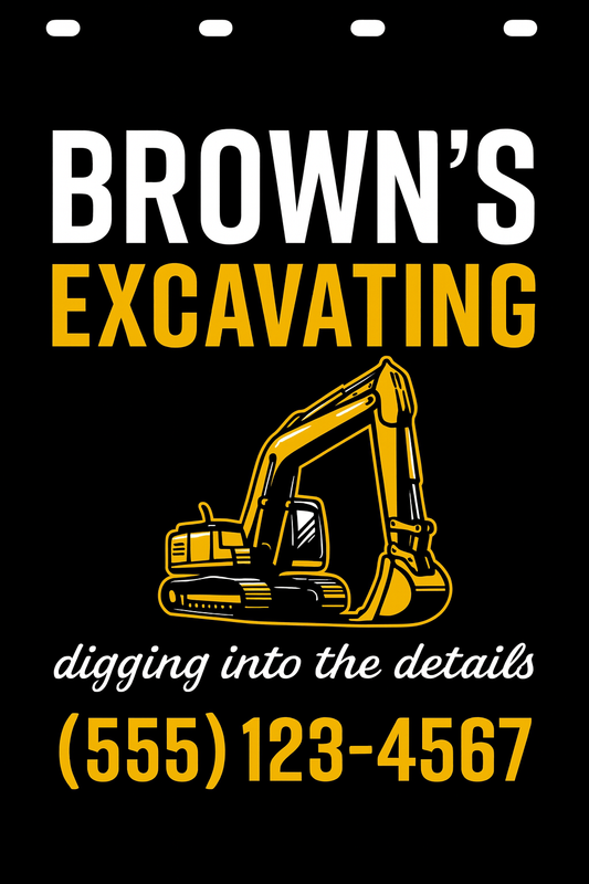 Custom Two-Color Semi-Truck, Work Truck, Box Truck Mud Flaps | Create Your Own Mud Flaps | Add Your Own Logo Or Text | Custom Mud Flap Template Designs | Mud Flaps For Compliance & Business Growth