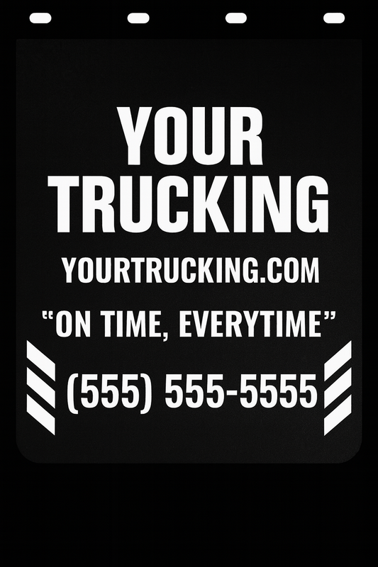 Custom Semi-Truck, Work Truck, Box Truck Mud Flap | Create Your Own Mud Flaps | Add Your Own Logo Or Text | Custom Mud Flap Template Designs v41