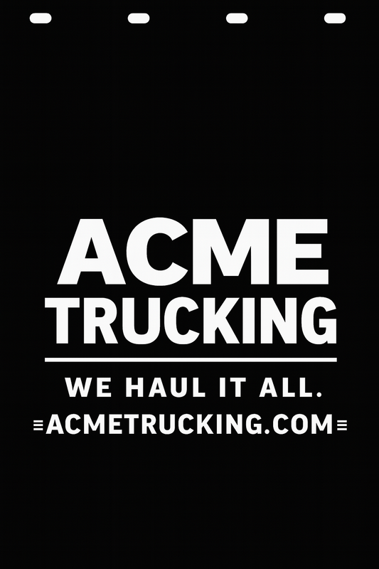 Custom Semi-Truck, Work Truck, Box Truck Mud Flap | Create Your Own Mud Flaps | Add Your Own Logo Or Text | Custom Mud Flap Template Designs v28