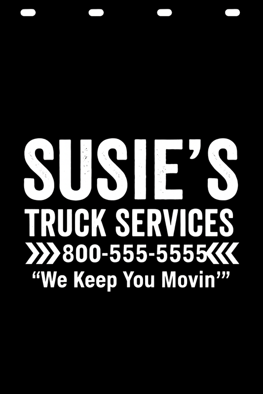 Custom Semi-Truck, Work Truck, Box Truck Mud Flap | Create Your Own Mud Flaps | Add Your Own Logo Or Text | Custom Mud Flap Template Designs v27