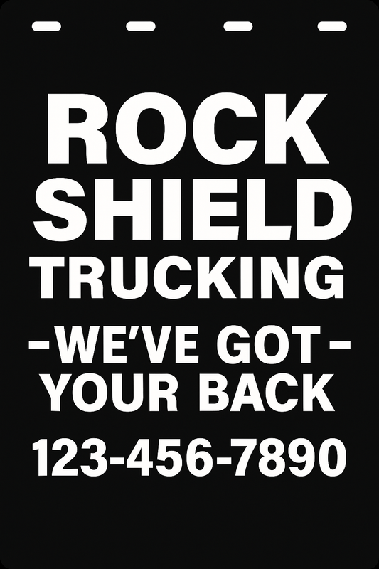 Custom Semi-Truck, Work Truck, Box Truck Mud Flap | Create Your Own Mud Flaps | Add Your Own Logo Or Text | Custom Mud Flap Template Designs v117