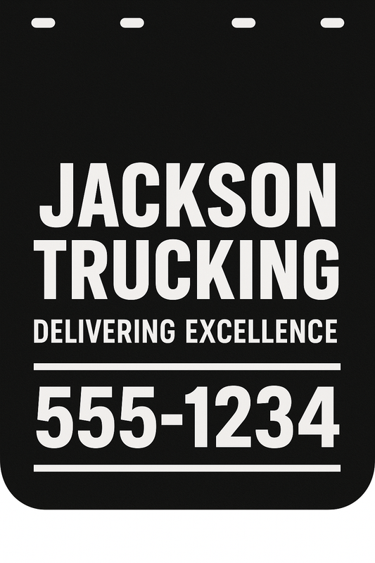 Custom Semi-Truck, Work Truck, Box Truck Mud Flap | Create Your Own Mud Flaps | Add Your Own Logo Or Text | Custom Mud Flap Template Designs v115