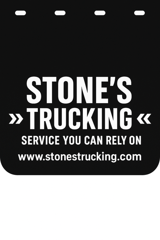 Custom Semi-Truck, Work Truck, Box Truck Mud Flap | Create Your Own Mud Flaps | Add Your Own Logo Or Text | Custom Mud Flap Template Designs v114