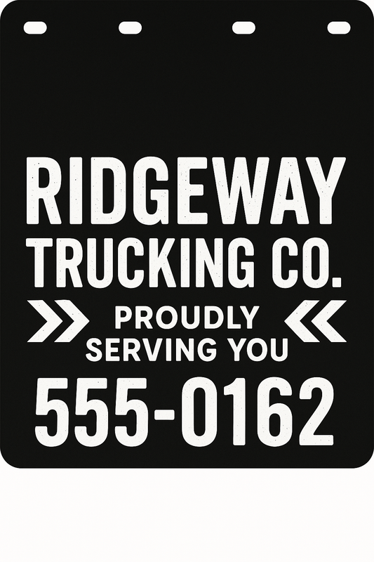 Custom Semi-Truck, Work Truck, Box Truck Mud Flap | Create Your Own Mud Flaps | Add Your Own Logo Or Text | Custom Mud Flap Template Designs v113