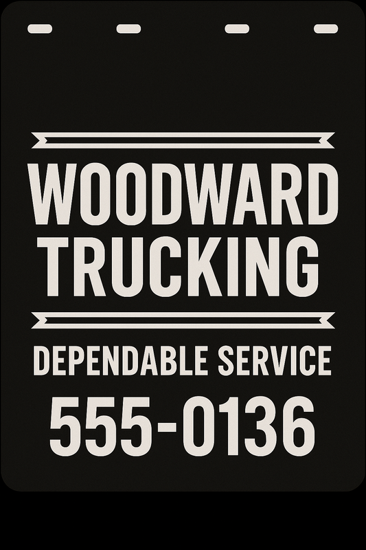 Custom Semi-Truck, Work Truck, Box Truck Mud Flap | Create Your Own Mud Flaps | Add Your Own Logo Or Text | Custom Mud Flap Template Designs v111