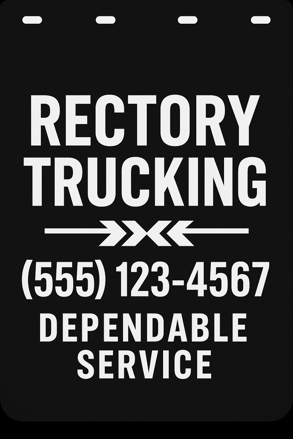 Custom Semi-Truck, Work Truck, Box Truck Mud Flap | Create Your Own Mud Flaps | Add Your Own Logo Or Text | Custom Mud Flap Template Designs v107