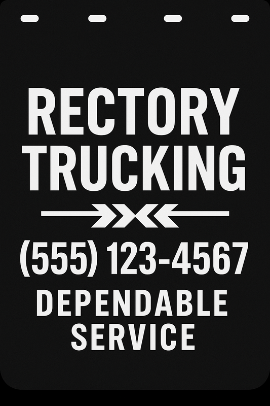 Custom Semi-Truck, Work Truck, Box Truck Mud Flap | Create Your Own Mud Flaps | Add Your Own Logo Or Text | Custom Mud Flap Template Designs v107