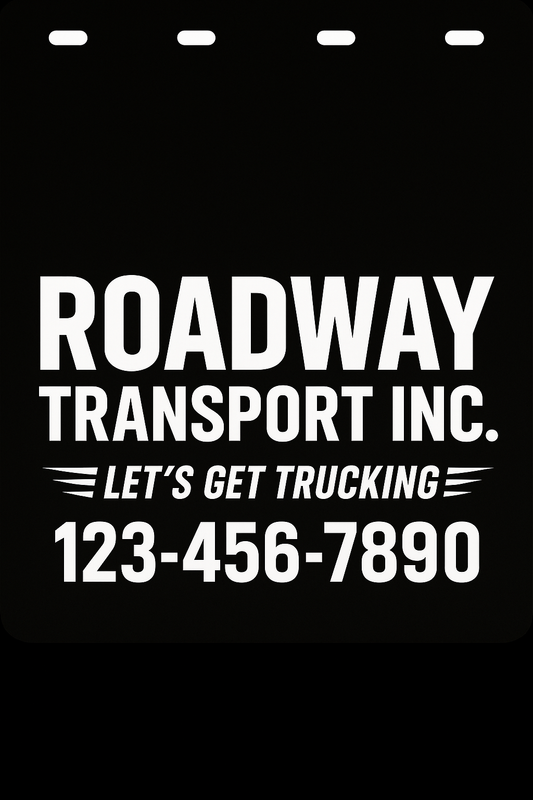 Custom Semi-Truck, Work Truck, Box Truck Mud Flap | Create Your Own Mud Flaps | Add Your Own Logo Or Text | Custom Mud Flap Template Designs v106