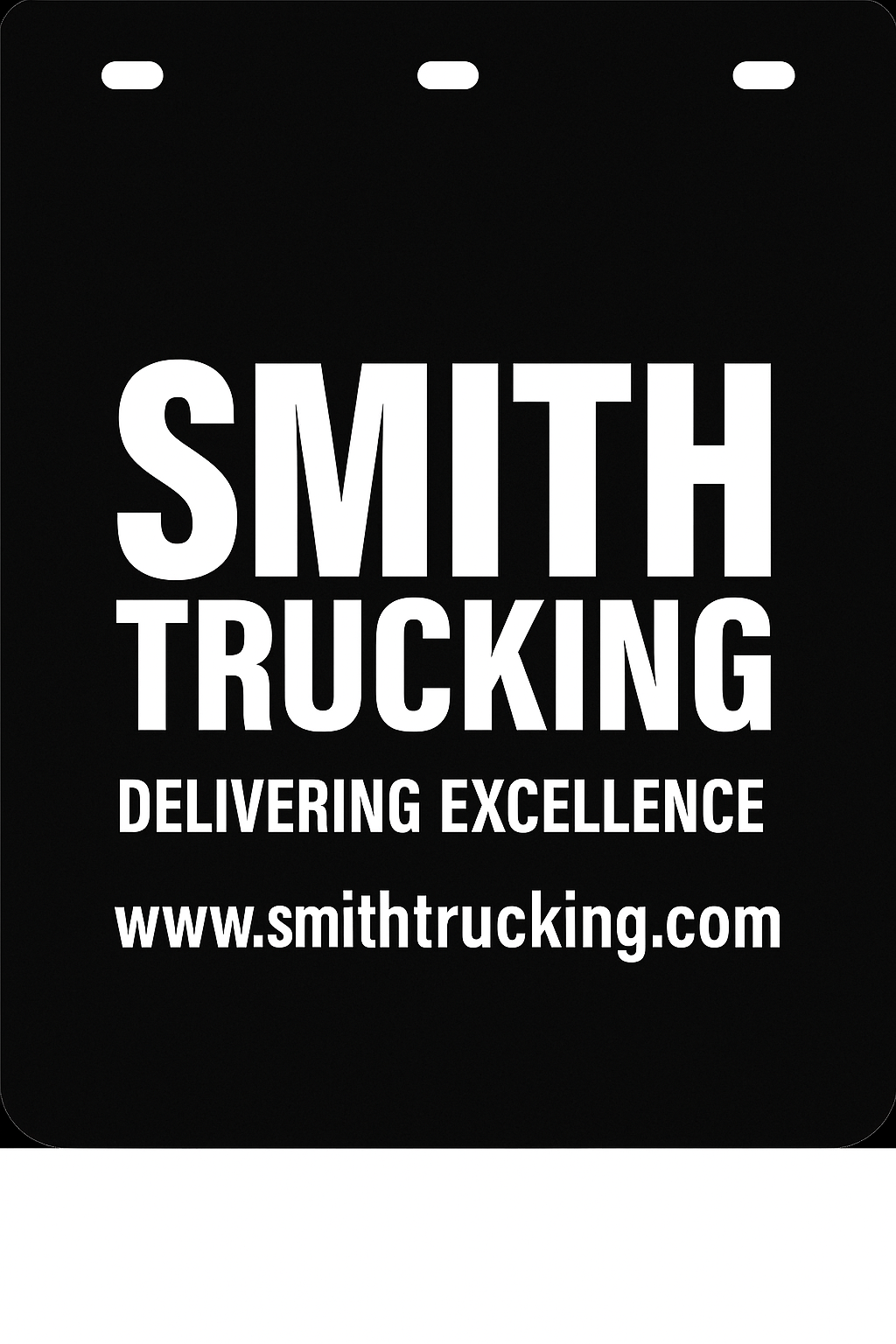 Custom Semi-Truck, Work Truck, Box Truck Mud Flap | Create Your Own Mud Flaps | Add Your Own Logo Or Text | Custom Mud Flap Template Designs v104