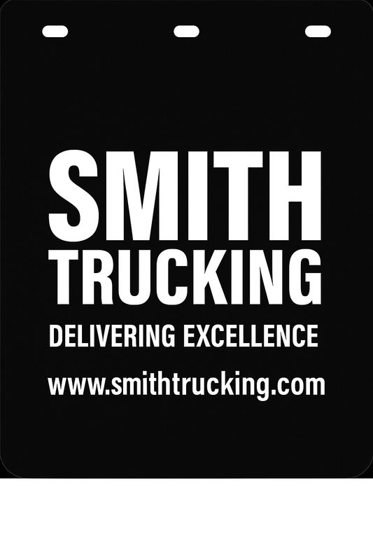 Custom Semi-Truck, Work Truck, Box Truck Mud Flap | Create Your Own Mud Flaps | Add Your Own Logo Or Text | Custom Mud Flap Template Designs v104