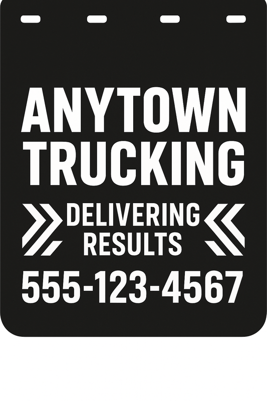 Custom Semi-Truck, Work Truck, Box Truck Mud Flap | Create Your Own Mud Flaps | Add Your Own Logo Or Text | Custom Mud Flap Template Designs v103