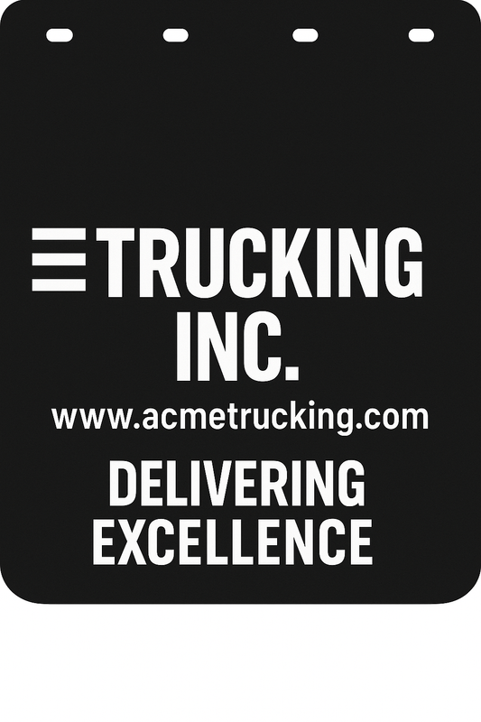 Custom Semi-Truck, Work Truck, Box Truck Mud Flap | Create Your Own Mud Flaps | Add Your Own Logo Or Text | Custom Mud Flap Template Designs v96