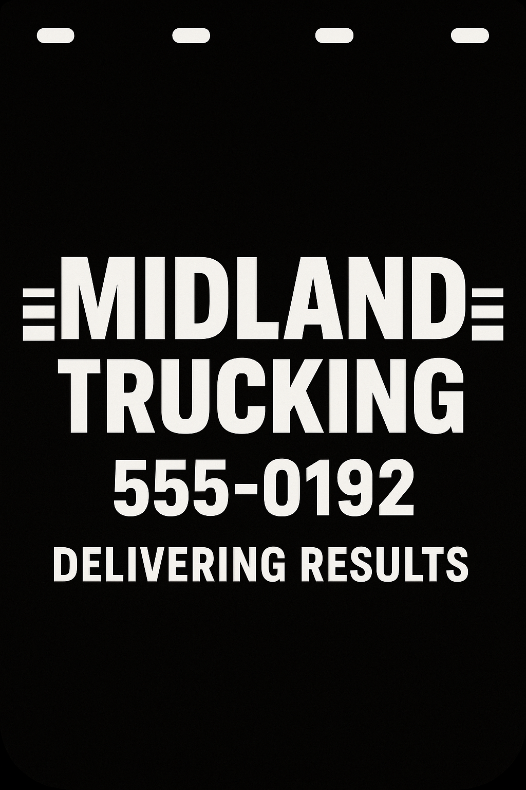 Custom Semi-Truck, Work Truck, Box Truck Mud Flap | Create Your Own Mud Flaps | Add Your Own Logo Or Text | Custom Mud Flap Template Designs v91