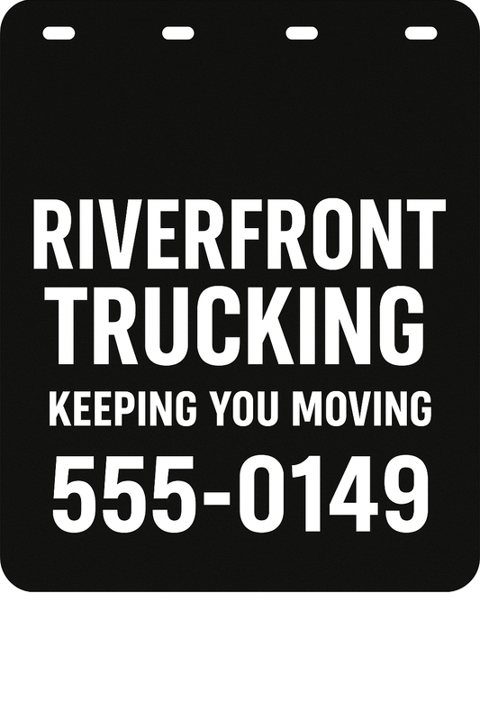 Custom Semi-Truck, Work Truck, Box Truck Mud Flap | Create Your Own Mud Flaps | Add Your Own Logo Or Text | Custom Mud Flap Template Designs v90