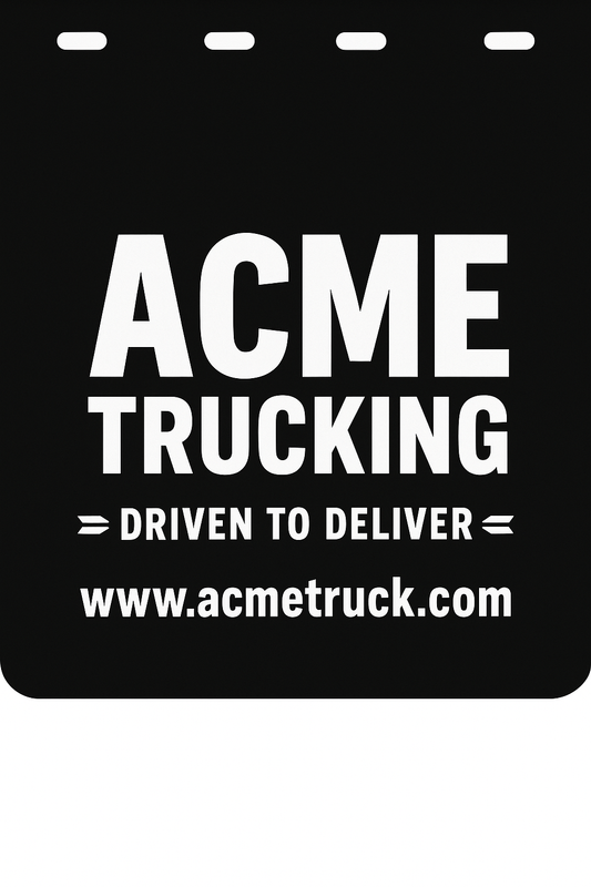 Custom Semi-Truck, Work Truck, Box Truck Mud Flap | Create Your Own Mud Flaps | Add Your Own Logo Or Text | Custom Mud Flap Template Designs v89