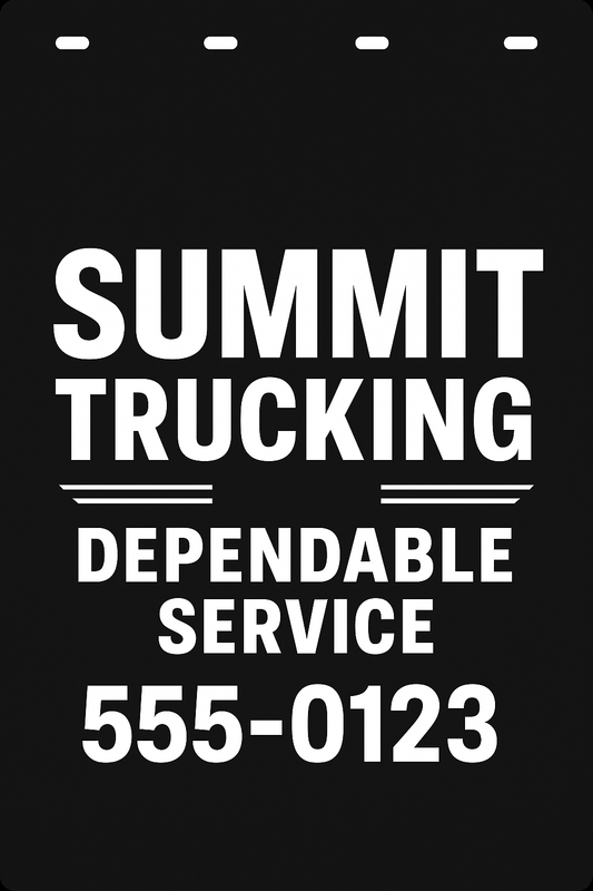 Custom Semi-Truck, Work Truck, Box Truck Mud Flap | Create Your Own Mud Flaps | Add Your Own Logo Or Text | Custom Mud Flap Template Designs v88