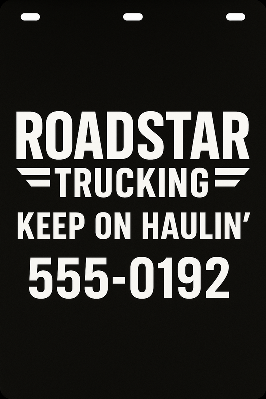 Custom Semi-Truck, Work Truck, Box Truck Mud Flap | Create Your Own Mud Flaps | Add Your Own Logo Or Text | Custom Mud Flap Template Designs v87