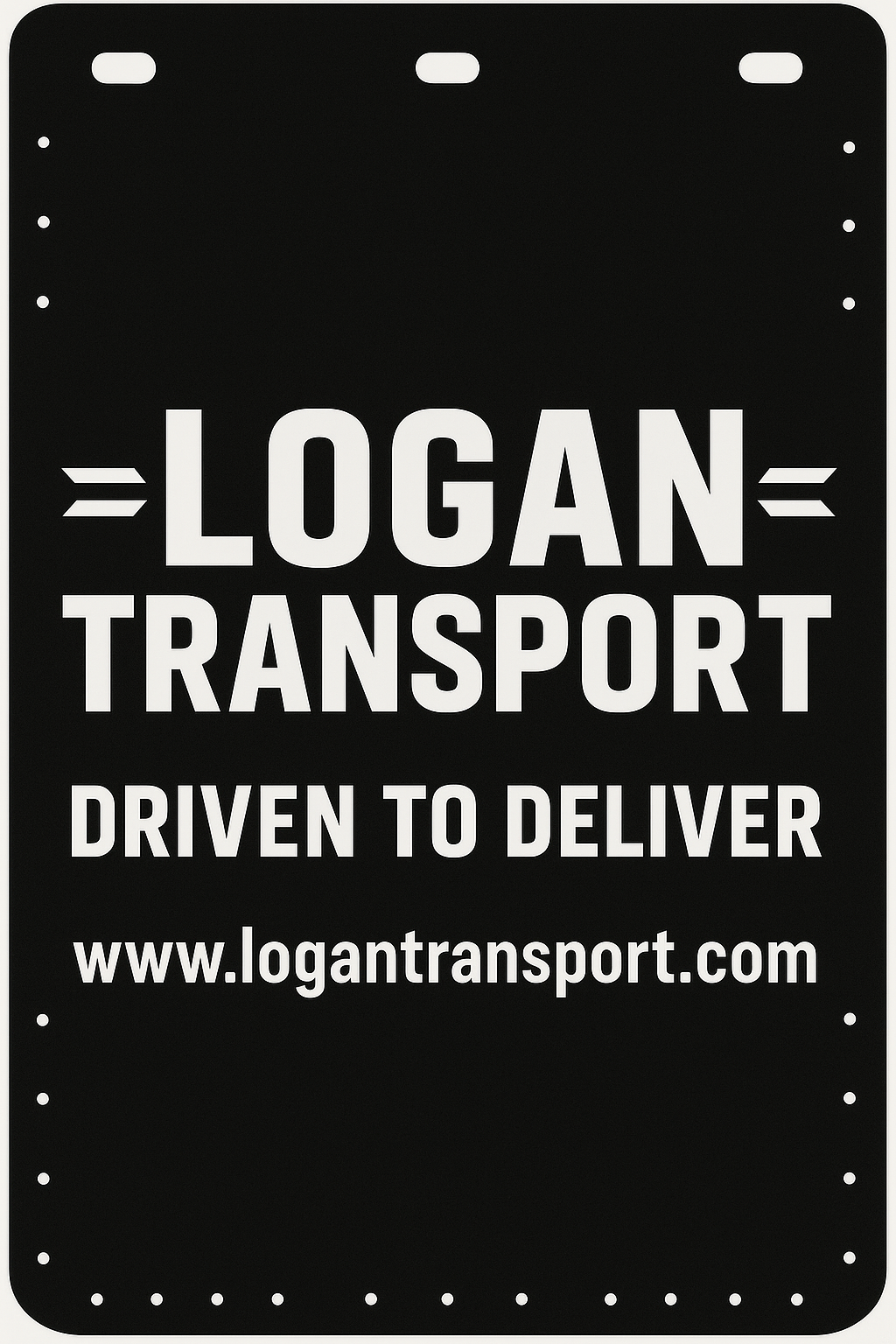 Custom Semi-Truck, Work Truck, Box Truck Mud Flap | Create Your Own Mud Flaps | Add Your Own Logo Or Text | Custom Mud Flap Template Designs v84