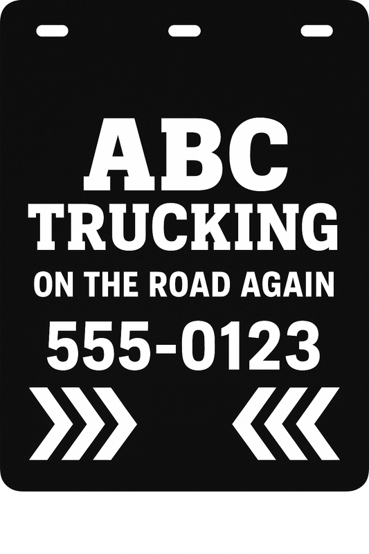 Custom Semi-Truck, Work Truck, Box Truck Mud Flap | Create Your Own Mud Flaps | Add Your Own Logo Or Text | Custom Mud Flap Template Designs v76