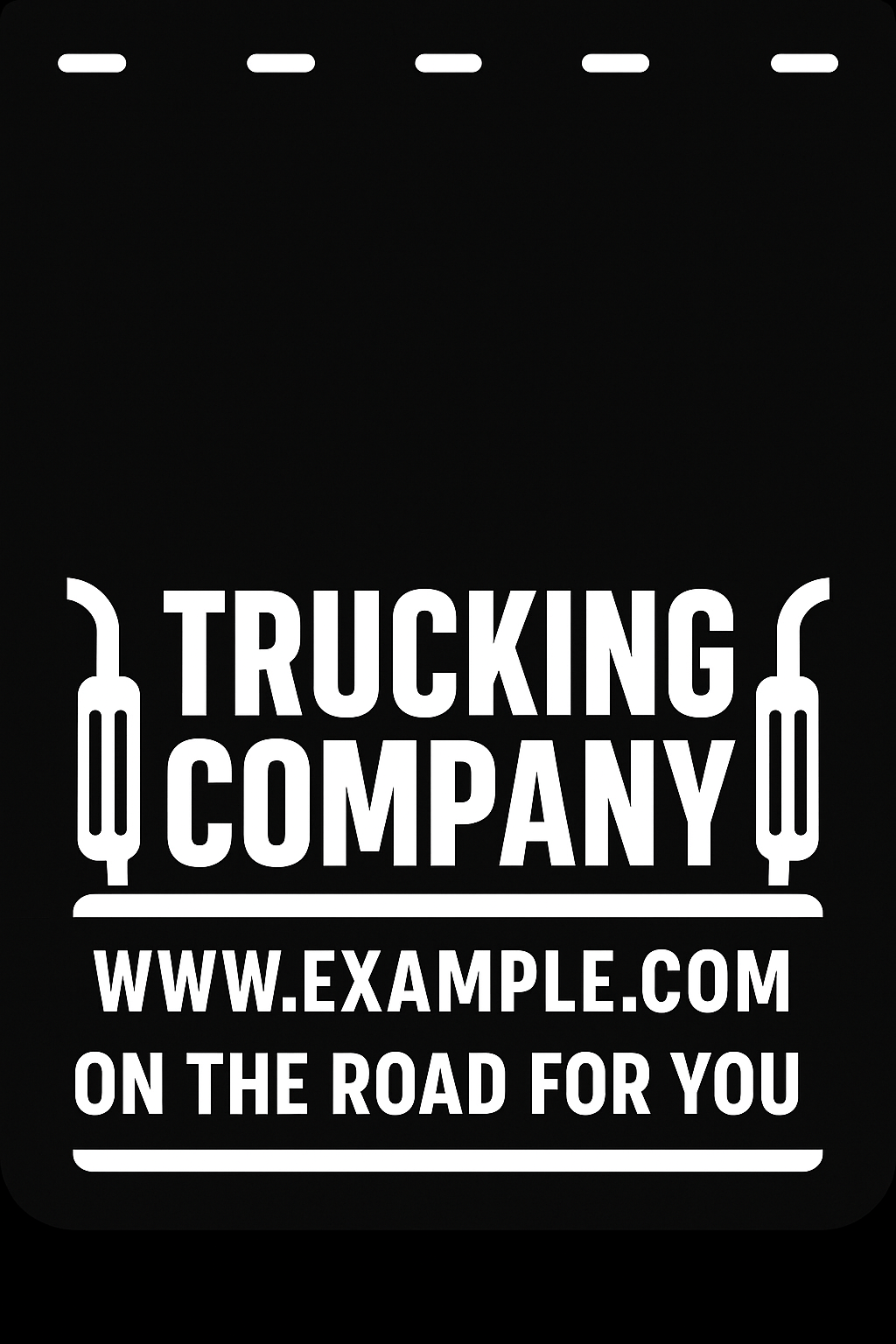 Custom Semi-Truck, Work Truck, Box Truck Mud Flap | Create Your Own Mud Flaps | Add Your Own Logo Or Text | Custom Mud Flap Template Designs v69