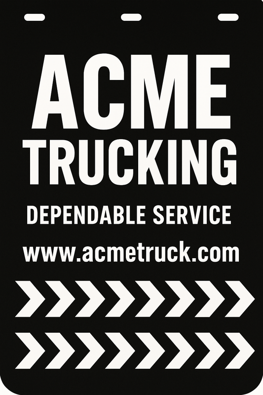 Custom Semi-Truck, Work Truck, Box Truck Mud Flap | Create Your Own Mud Flaps | Add Your Own Logo Or Text | Custom Mud Flap Template Designs v68