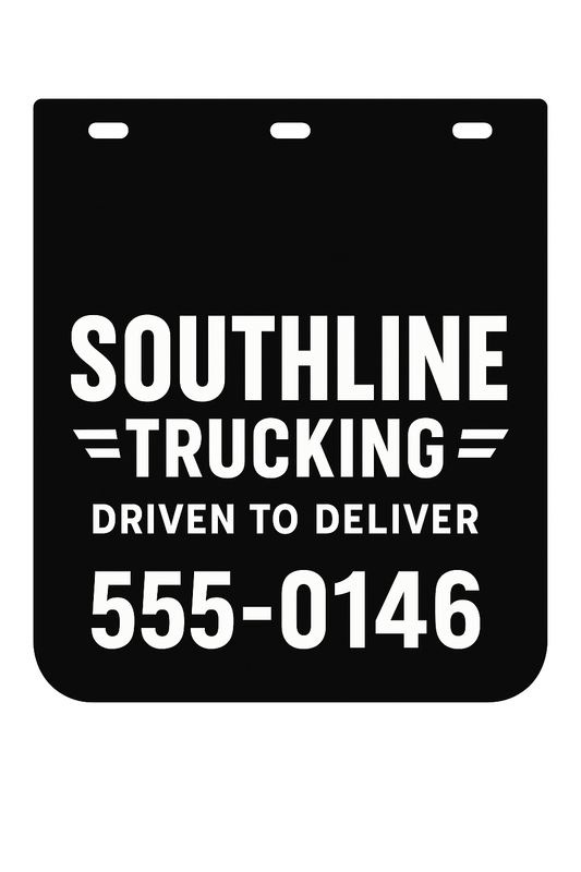 Custom Semi-Truck, Work Truck, Box Truck Mud Flap | Create Your Own Mud Flaps | Add Your Own Logo Or Text | Custom Mud Flap Template Designs v67