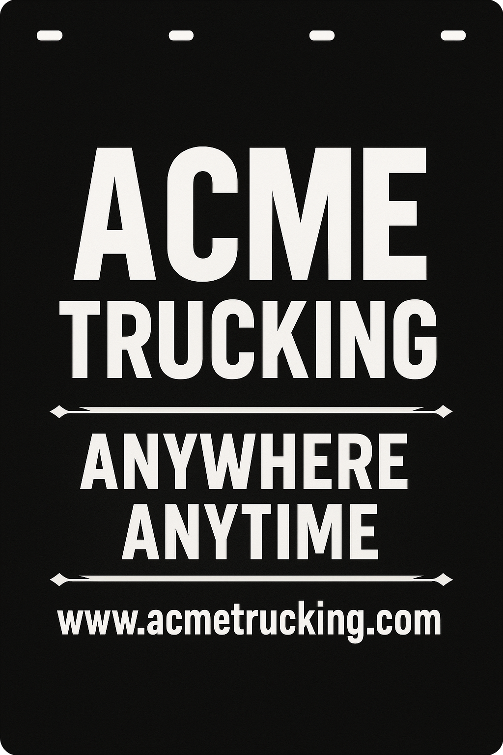 Custom Semi-Truck, Work Truck, Box Truck Mud Flap | Create Your Own Mud Flaps | Add Your Own Logo Or Text | Custom Mud Flap Template Designs v66