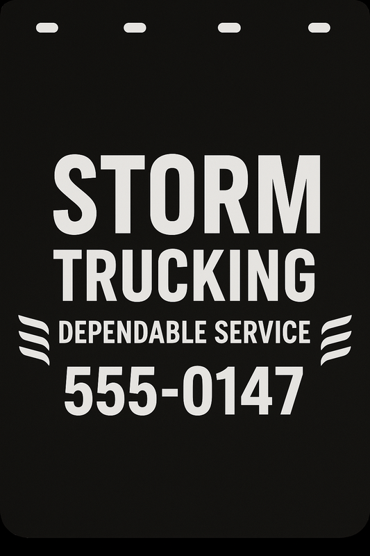 Custom Semi-Truck, Work Truck, Box Truck Mud Flap | Create Your Own Mud Flaps | Add Your Own Logo Or Text | Custom Mud Flap Template Designs v62