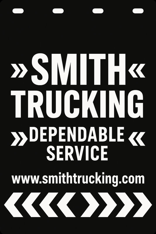 Custom Semi-Truck, Work Truck, Box Truck Mud Flap | Create Your Own Mud Flaps | Add Your Own Logo Or Text | Custom Mud Flap Template Designs v60