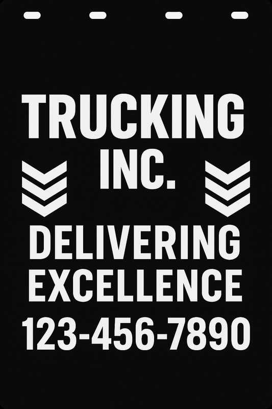 Custom Semi-Truck, Work Truck, Box Truck Mud Flap | Create Your Own Mud Flaps | Add Your Own Logo Or Text | Custom Mud Flap Template Designs v59