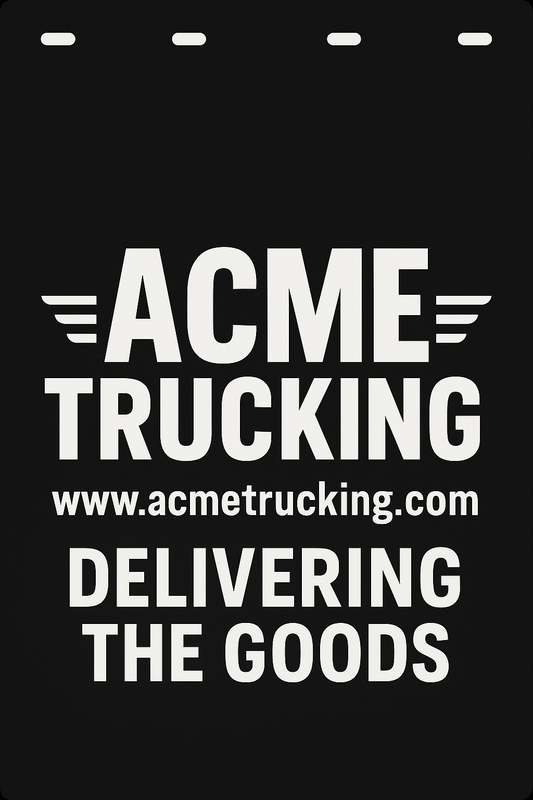 Custom Semi-Truck, Work Truck, Box Truck Mud Flap | Create Your Own Mud Flaps | Add Your Own Logo Or Text | Custom Mud Flap Template Designs v55