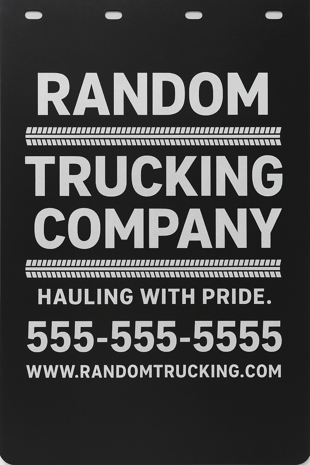 Custom Semi-Truck, Work Truck, Box Truck Mud Flap | Create Your Own Mud Flaps | Add Your Own Logo Or Text | Custom Mud Flap Template Designs v48